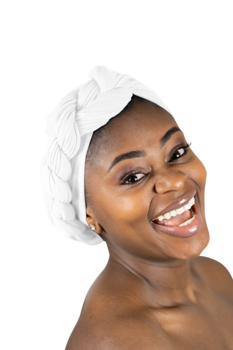 White - Women Soft Stretch HeadWrap Turban – Rosemade