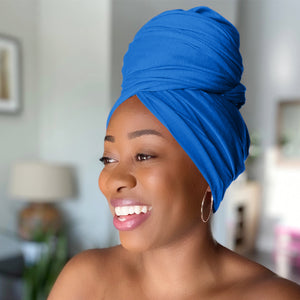 Royal Blue - Women Soft Stretch HeadWrap Turban