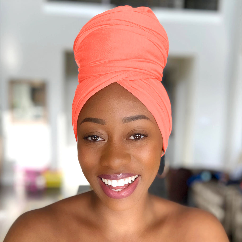 Coral - Women Soft Stretch HeadWrap Turban