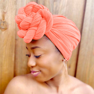 Coral - Women Soft Stretch HeadWrap Turban