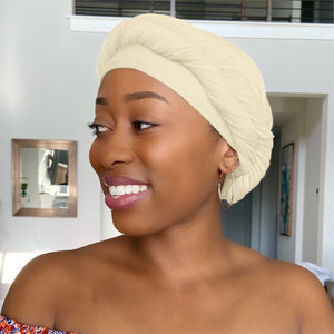 Cream white - Women Soft Stretch HeadWrap Turban