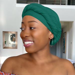 Green - Women Soft Stretch HeadWrap Turban