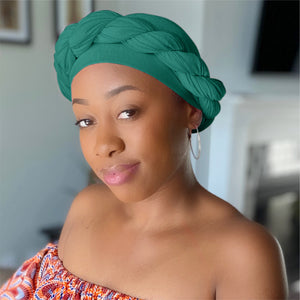 Green - Women Soft Stretch HeadWrap Turban