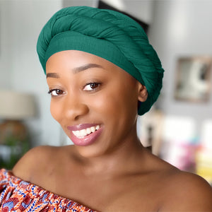 Green - Women Soft Stretch HeadWrap Turban