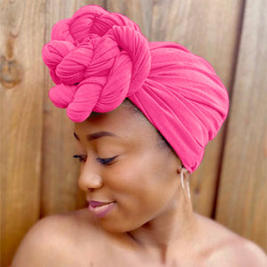 Hot Pink - Women Soft Stretch HeadWrap Turban