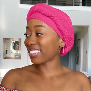 Hot Pink - Women Soft Stretch HeadWrap Turban