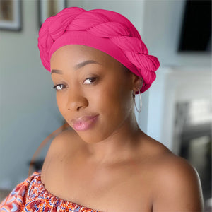 Hot Pink - Women Soft Stretch HeadWrap Turban