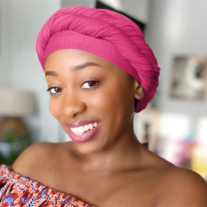 Hot Pink - Women Soft Stretch HeadWrap Turban