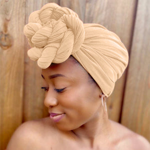 Desert Brown - Women Soft Stretch HeadWrap Turban