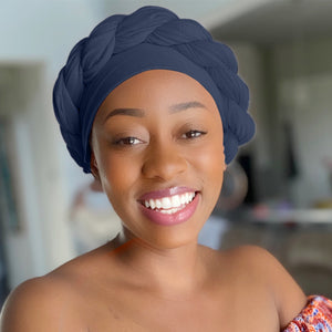 Navy Blue - Women Soft Stretch HeadWrap Turban