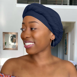 Navy Blue - Women Soft Stretch HeadWrap Turban