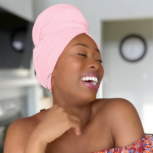 Baby Pink - Women Soft Stretch HeadWrap Turban