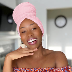 Baby Pink - Women Soft Stretch HeadWrap Turban