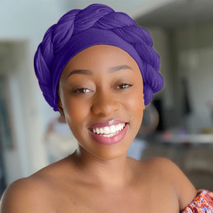 Purple - Women Soft Stretch HeadWrap Turban