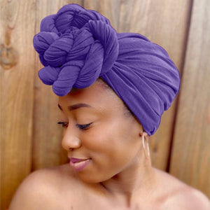 Purple - Women Soft Stretch HeadWrap Turban