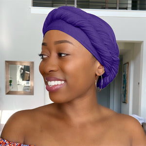 Purple - Women Soft Stretch HeadWrap Turban