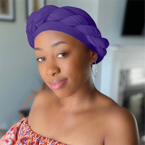 Purple - Women Soft Stretch HeadWrap Turban