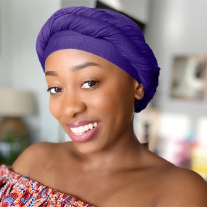 Purple - Women Soft Stretch HeadWrap Turban