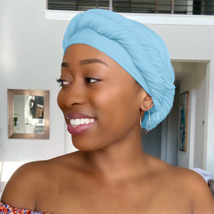 Sky Blue - Women Soft Stretch HeadWrap Turban