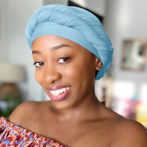 Sky Blue - Women Soft Stretch HeadWrap Turban