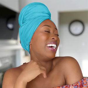 Teal - Women Soft Stretch HeadWrap Turban