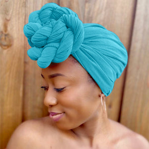 Teal - Women Soft Stretch HeadWrap Turban