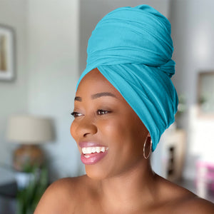 Teal - Women Soft Stretch HeadWrap Turban