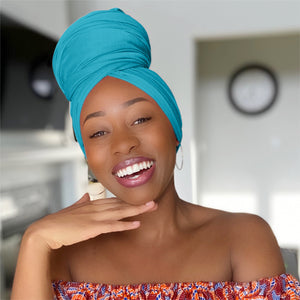 Royal Blue - Women Soft Stretch HeadWrap Turban – Rosemade