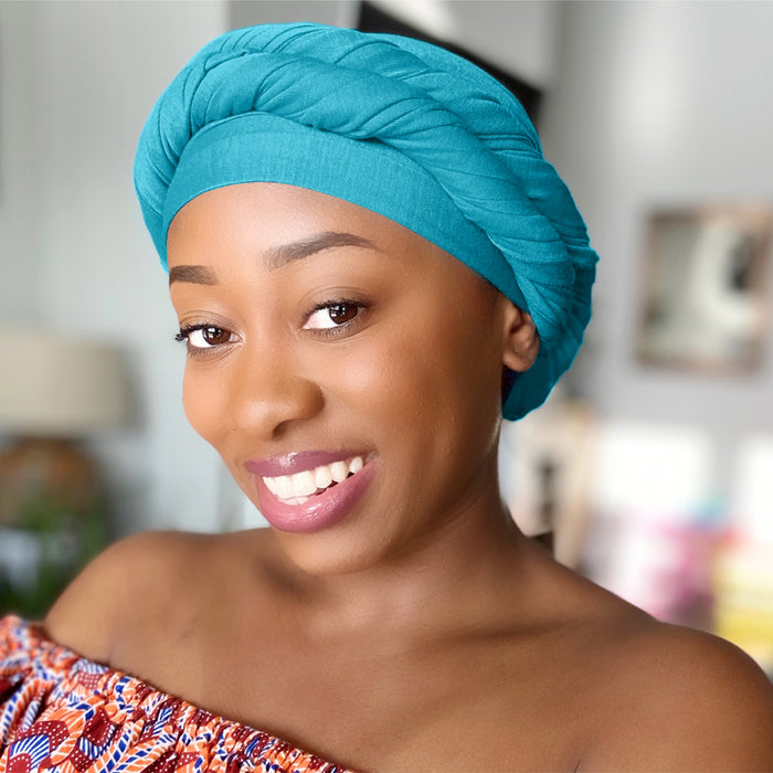 Teal - Women Soft Stretch HeadWrap Turban