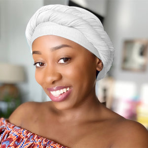 White - Women Soft Stretch HeadWrap Turban