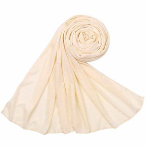 Cream white - Women Soft Stretch HeadWrap Turban