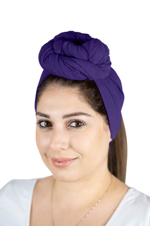 Purple - Women Soft Stretch HeadWrap Turban