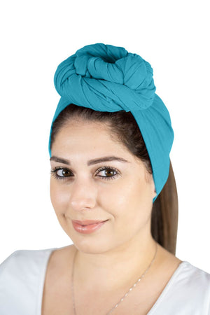 Teal - Women Soft Stretch HeadWrap Turban