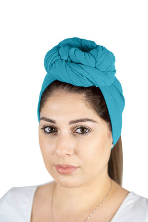 Teal - Women Soft Stretch HeadWrap Turban