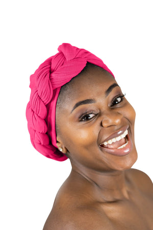 Hot Pink - Women Soft Stretch HeadWrap Turban