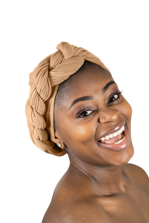 Desert Brown - Women Soft Stretch HeadWrap Turban