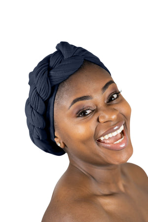 Navy Blue - Women Soft Stretch HeadWrap Turban