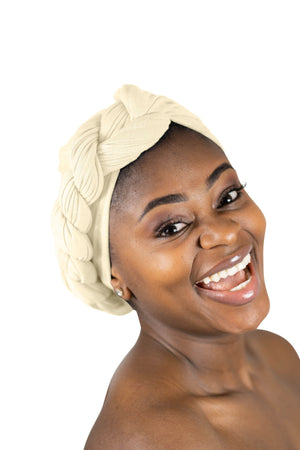 Cream white - Women Soft Stretch HeadWrap Turban