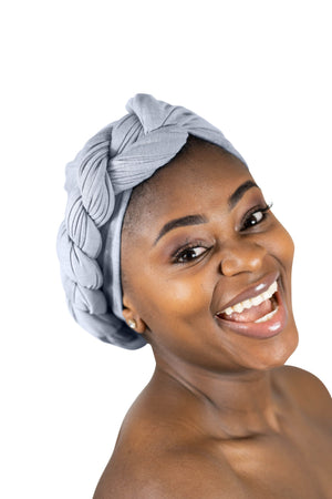 Silver - Women Soft Stretch HeadWrap Turban