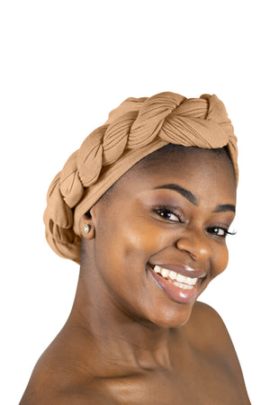 Desert Brown - Women Soft Stretch HeadWrap Turban