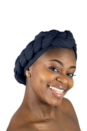 Navy Blue - Women Soft Stretch HeadWrap Turban