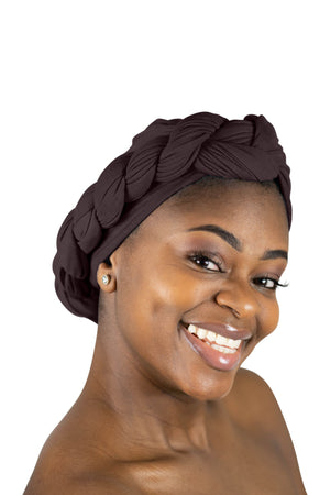 Chocolate Brown - Women Soft Stretch HeadWrap Turban