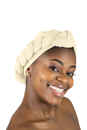 Cream white - Women Soft Stretch HeadWrap Turban