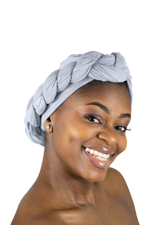 Silver - Women Soft Stretch HeadWrap Turban