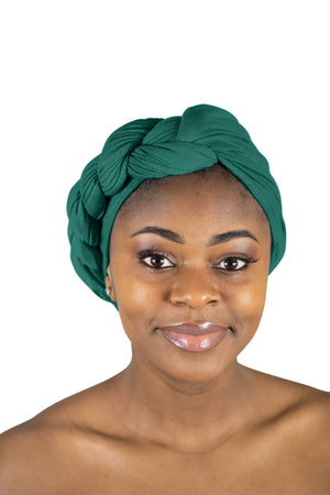 Green - Women Soft Stretch HeadWrap Turban