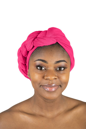 Hot Pink - Women Soft Stretch HeadWrap Turban