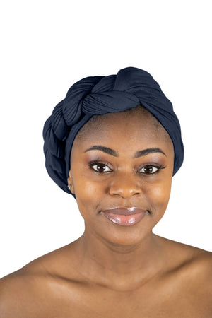 Navy Blue - Women Soft Stretch HeadWrap Turban