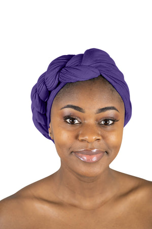 Purple - Women Soft Stretch HeadWrap Turban