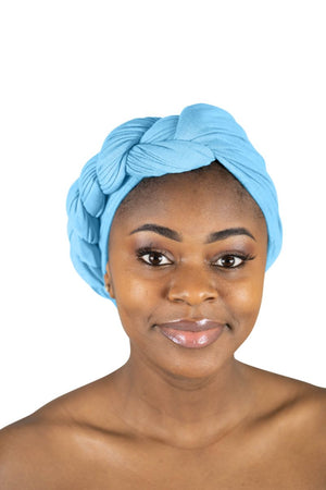 Sky Blue - Women Soft Stretch HeadWrap Turban