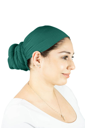 Green - Women Soft Stretch HeadWrap Turban